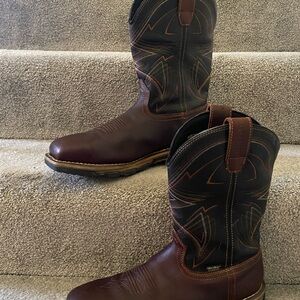 Irish Setter Men’s Leather Western Style Work Boots Safety Toe size 9 1/2